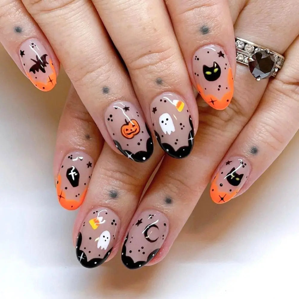 Spooky Vibes Halloween Press-On Nails