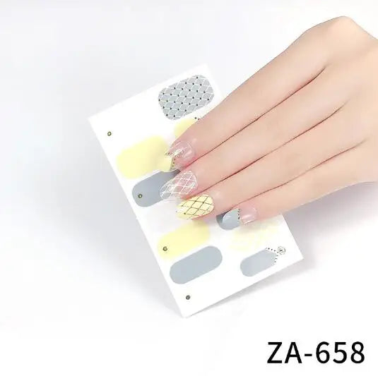 Nail Stickers DIY Decals For Nail Art Wraps Women Beauty Full Cover Nail Manicures Decorations Uñas Postizas Press On Nails