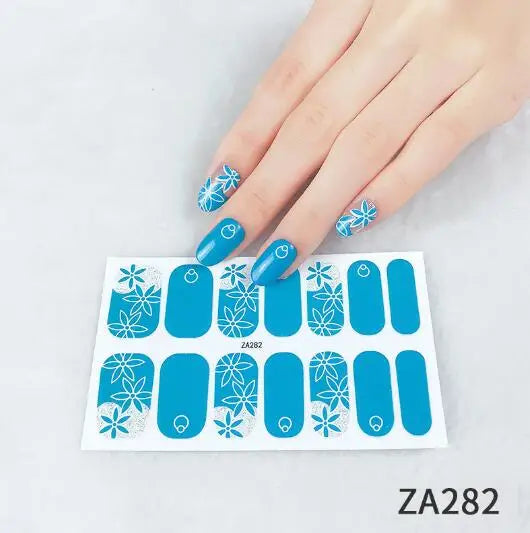 Nail Stickers DIY Decals For Nail Art Wraps Women Beauty Full Cover Nail Manicures Decorations Uñas Postizas Press On Nails