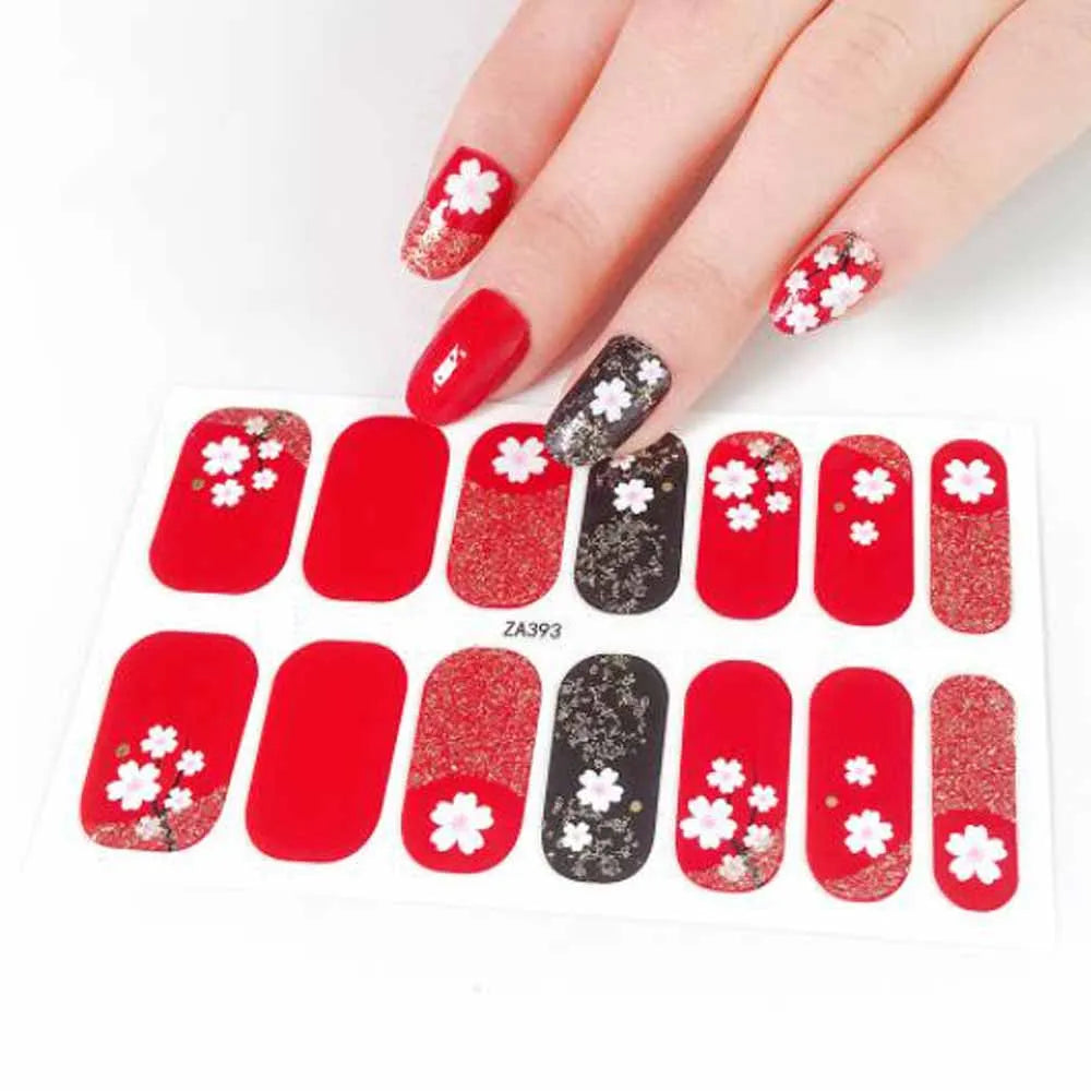 Nail Stickers DIY Decals For Nail Art Wraps Women Beauty Full Cover Nail Manicures Decorations Uñas Postizas Press On Nails