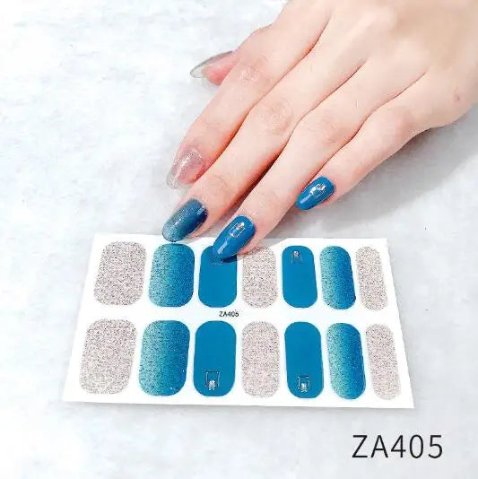 Nail Stickers DIY Decals For Nail Art Wraps Women Beauty Full Cover Nail Manicures Decorations Uñas Postizas Press On Nails