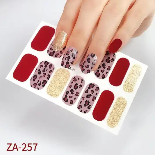 Nail Stickers DIY Decals For Nail Art Wraps Women Beauty Full Cover Nail Manicures Decorations Uñas Postizas Press On Nails