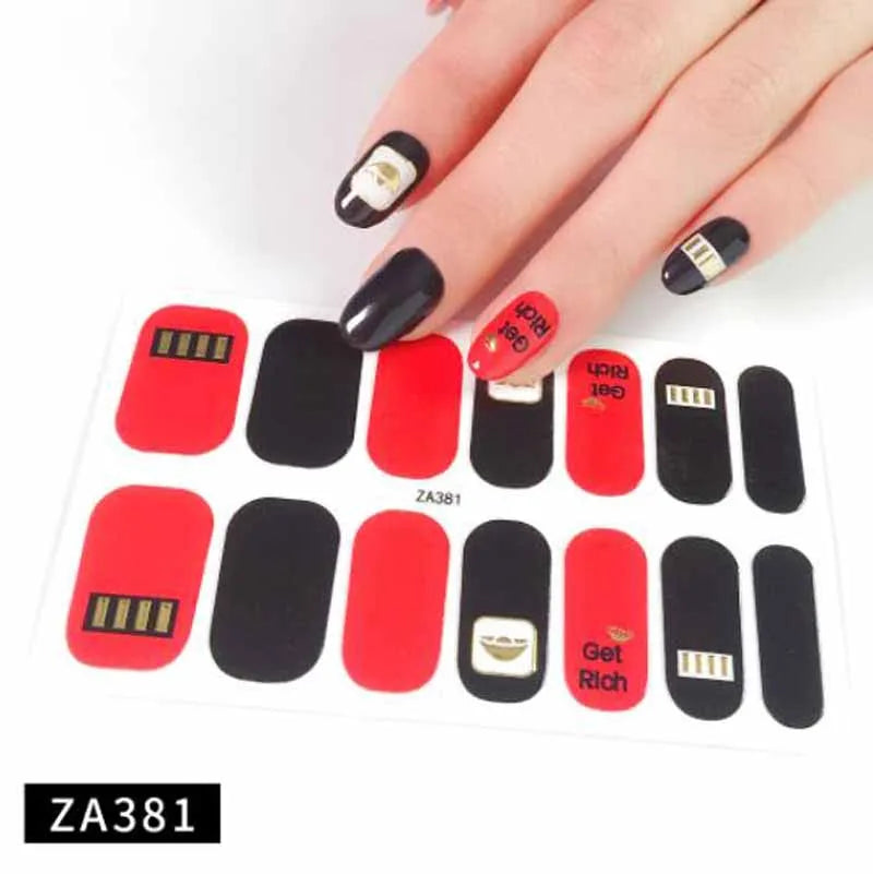 Nail Stickers DIY Decals For Nail Art Wraps Women Beauty Full Cover Nail Manicures Decorations Uñas Postizas Press On Nails