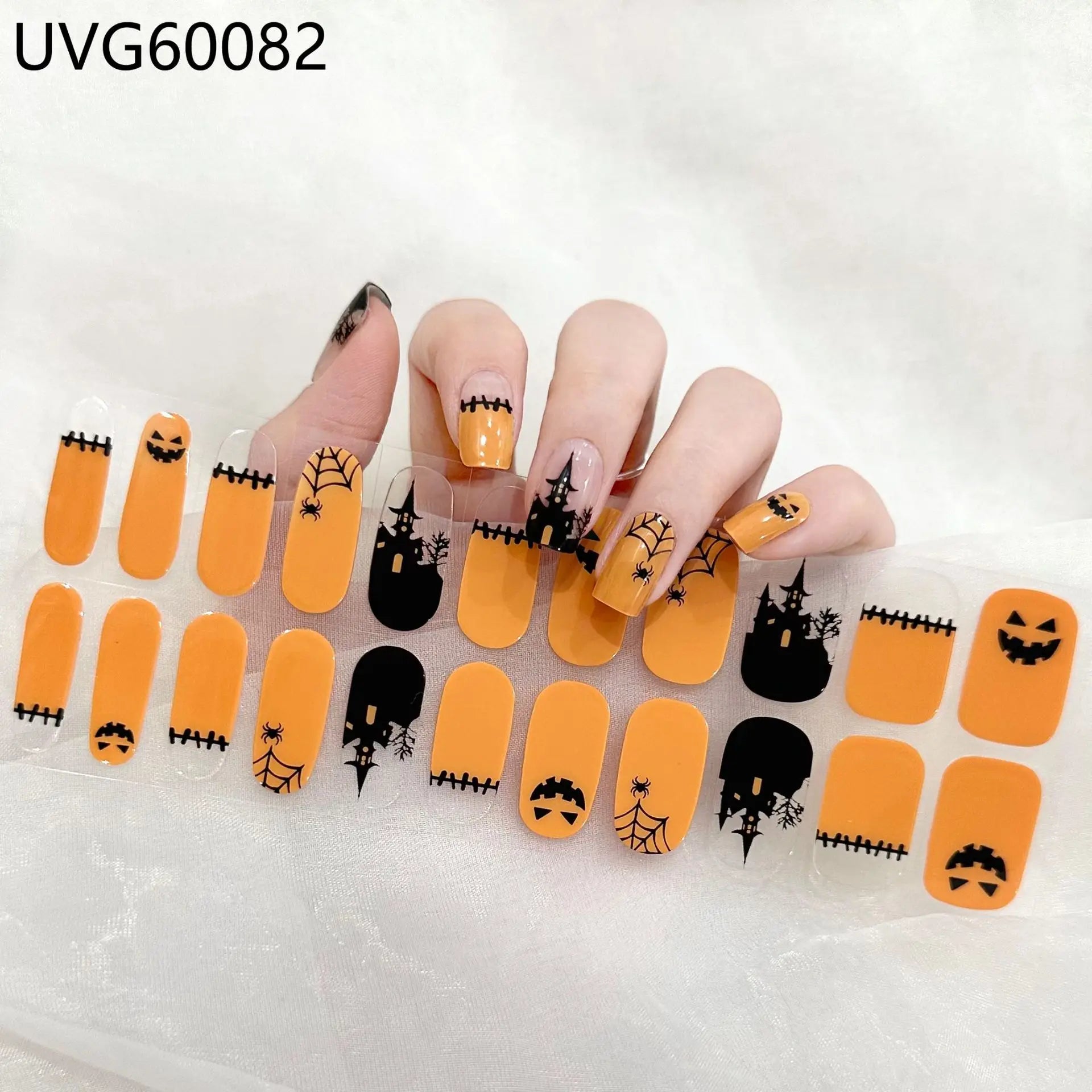 Glow Haunt Halloween Gel Nail Stickers