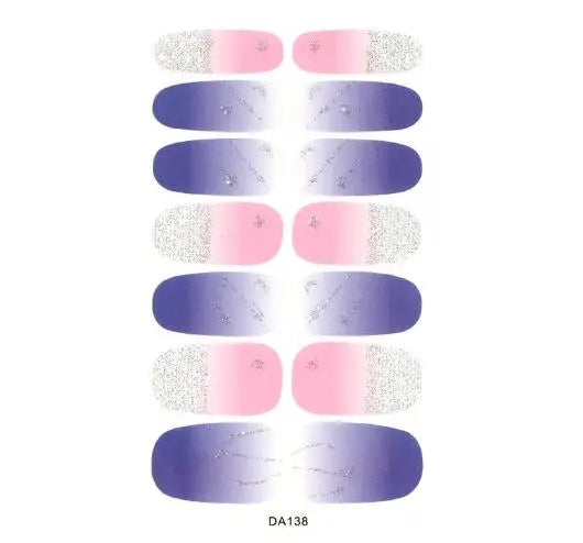 Nail Stickers DIY Decals For Nail Art Wraps Women Beauty Full Cover Nail Manicures Decorations Uñas Postizas Press On Nails