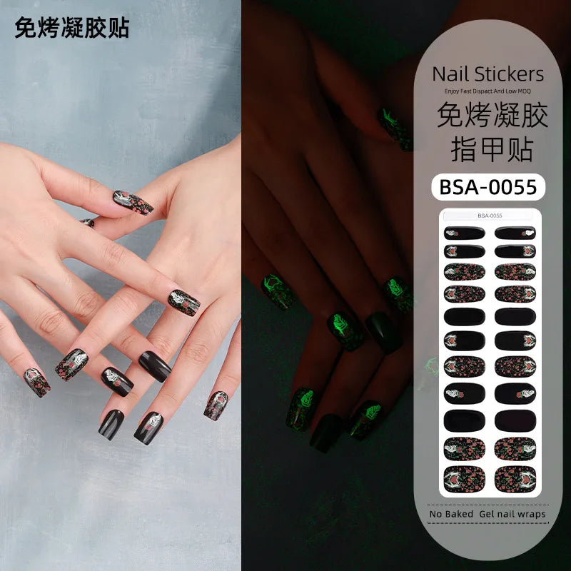 LumiSpook Halloween Gel Nail Stickers