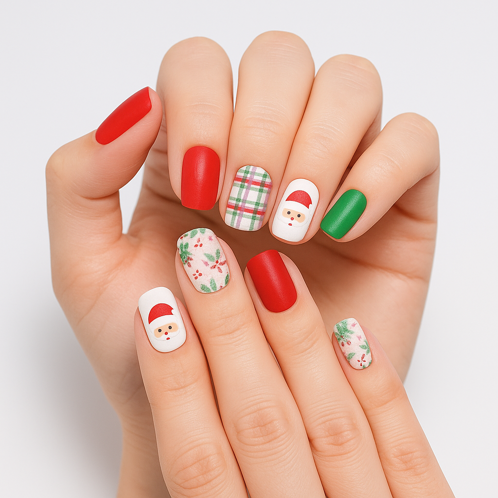 Santa Sparkle Gel Art