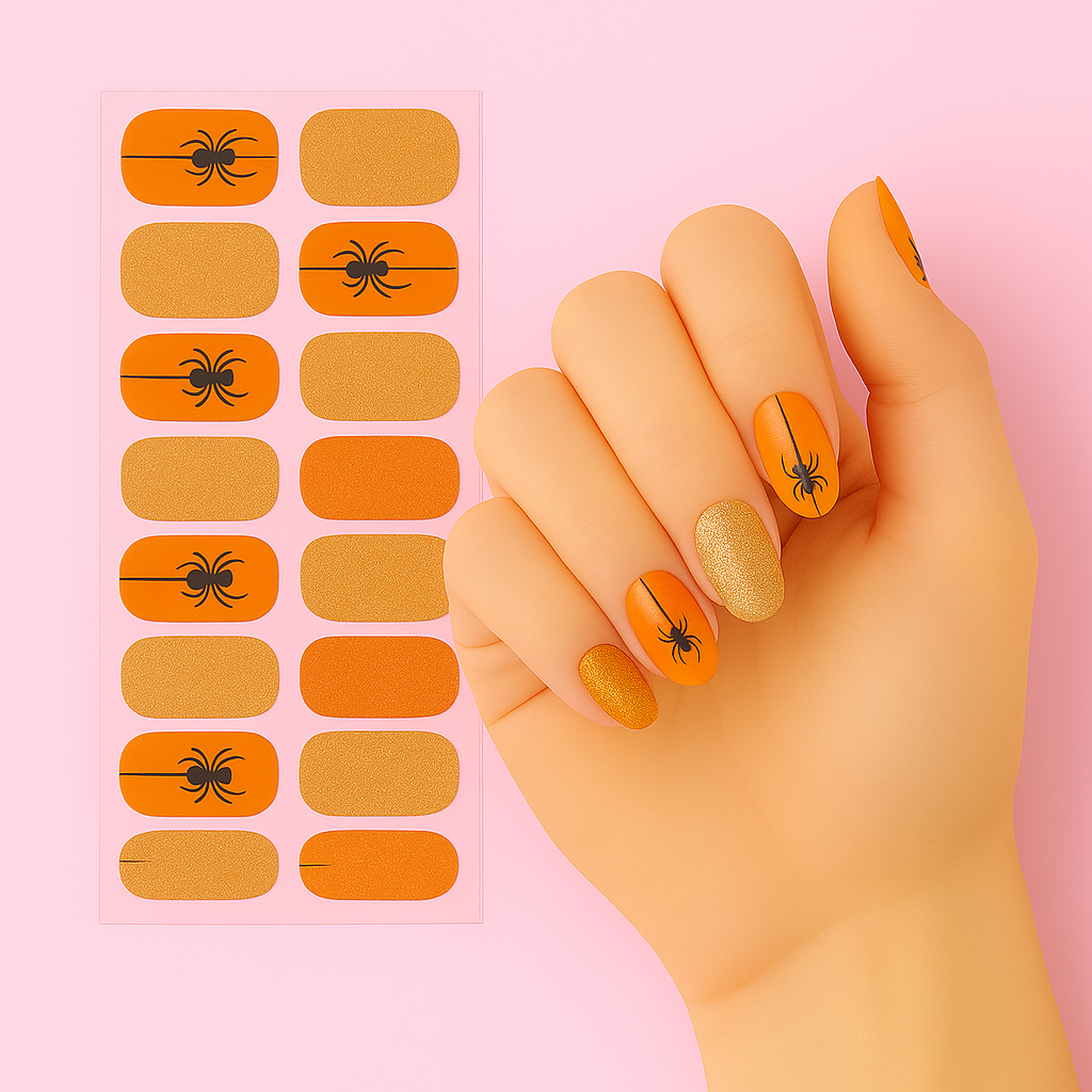 HallowGleam™ Glow-in-the-Dark Gel Nail Strips – DIY Set