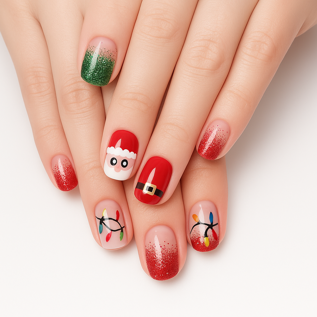 Gingerbread Holiday Press On Nails