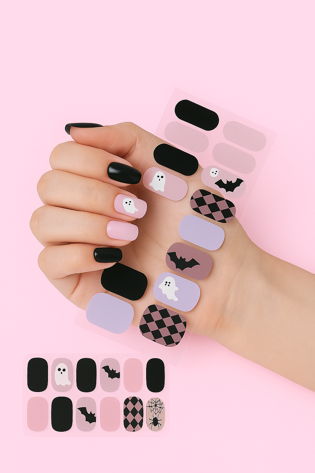 Hexed Charm Halloween Gel Nail Stickers