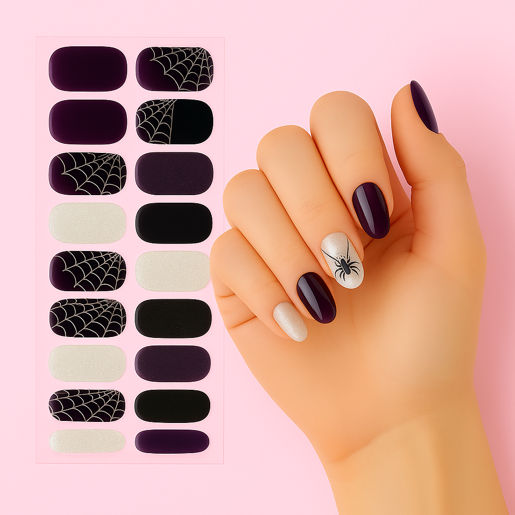 HallowGleam™ Glow-in-the-Dark Gel Nail Strips – DIY Set