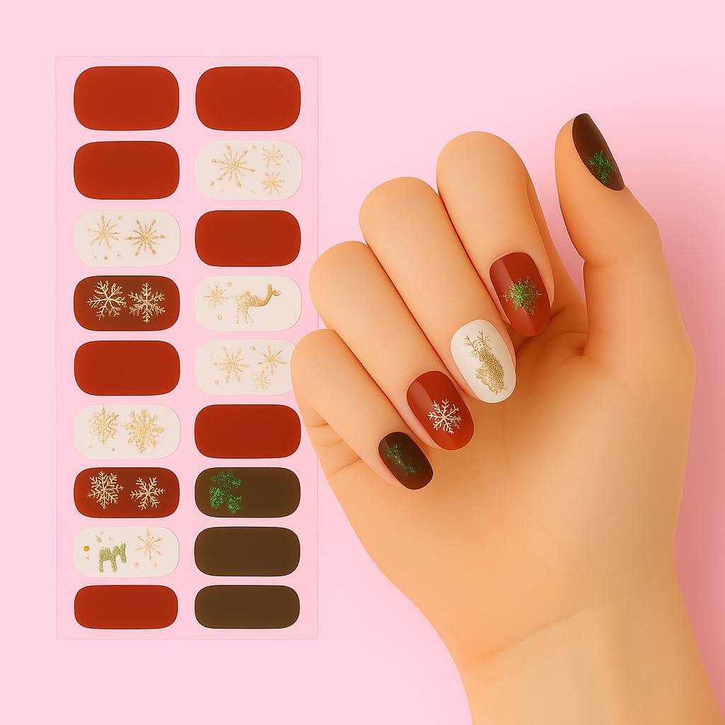 HallowGleam™ Glow-in-the-Dark Gel Nail Strips – DIY Set